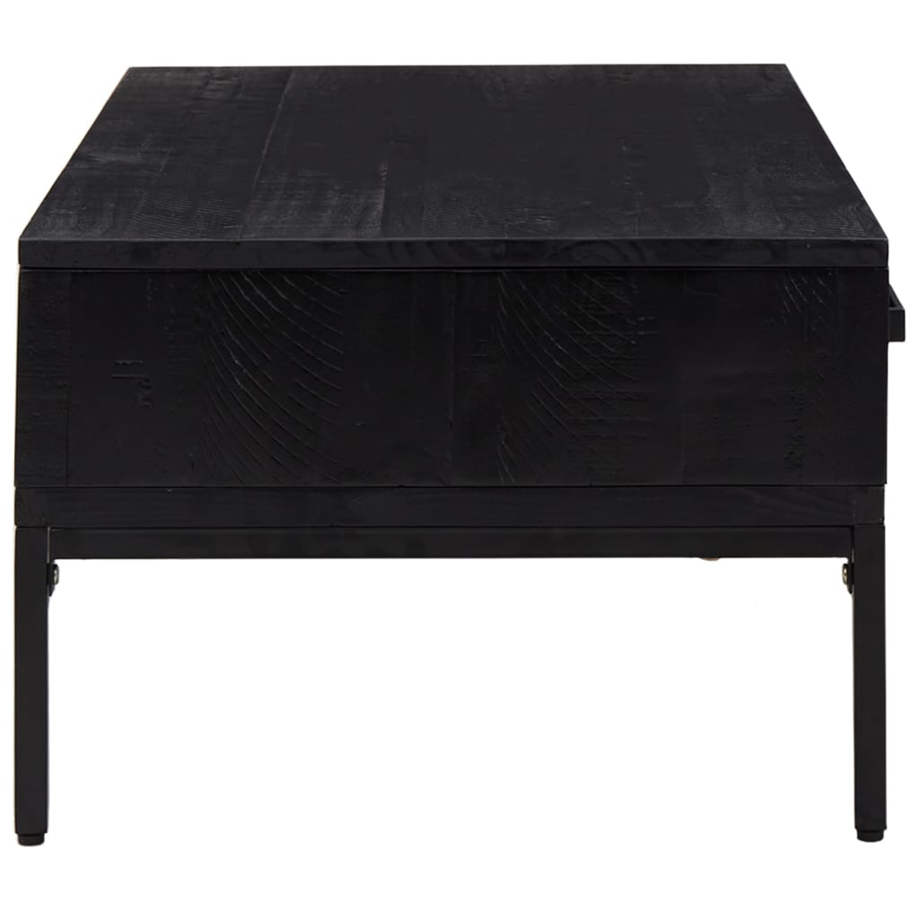 Salongbord Sofabord Svart 90x50x35 cm heltre furu