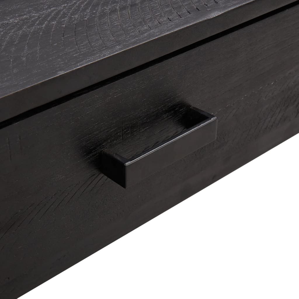 Salongbord Sofabord Svart 90x50x35 cm heltre furu
