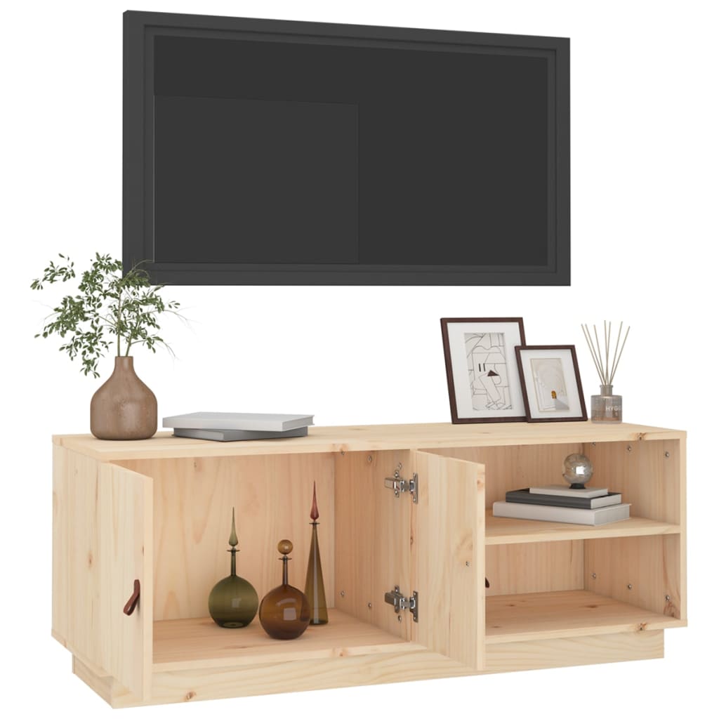 TV-Møbel Tre TV-benk heltre furu 105x34x40 cm