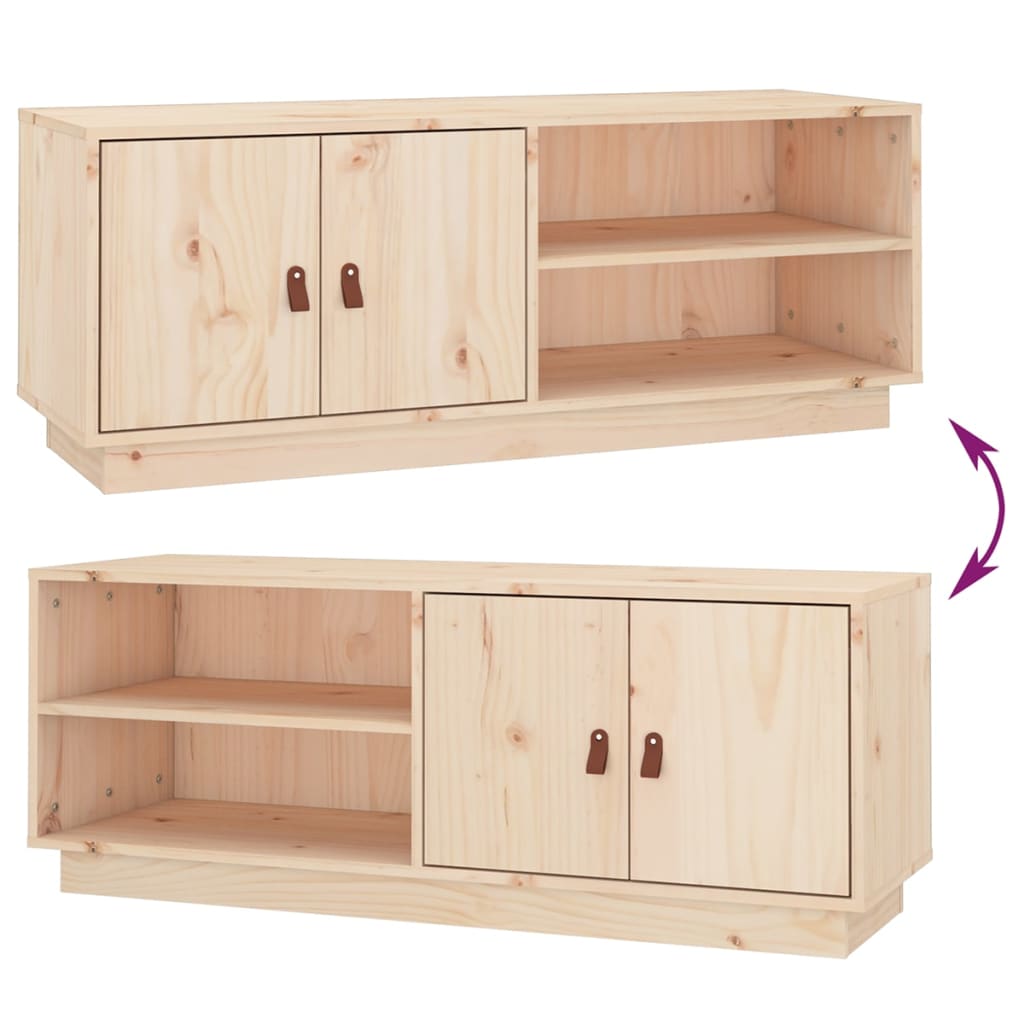 TV-Møbel Tre TV-benk heltre furu 105x34x40 cm