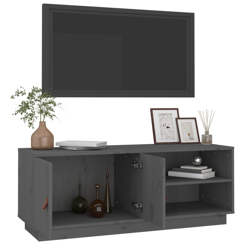 TV-Møbel Grå TV-benk 105x34x40 cm heltre furu