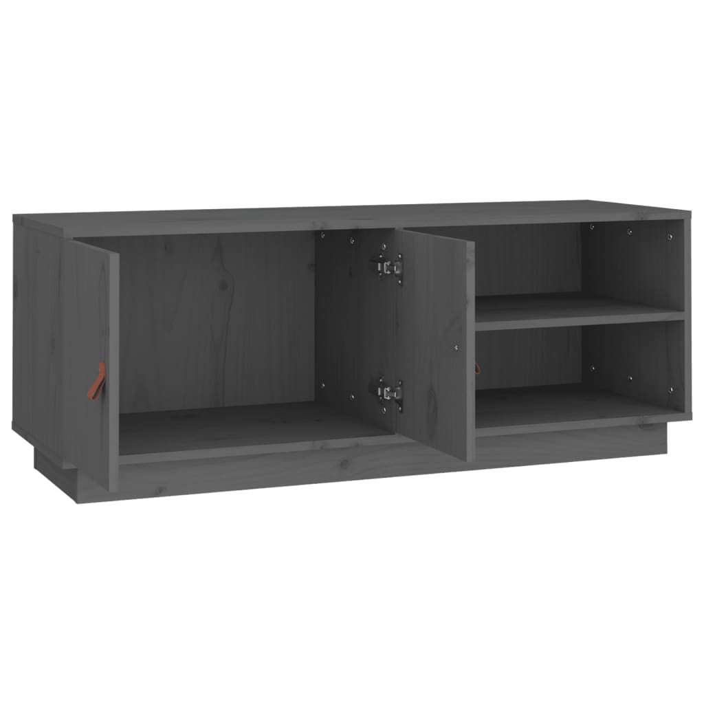 TV-Møbel Grå TV-benk 105x34x40 cm heltre furu