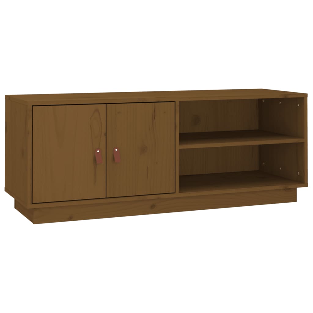 TV-Møbel Brun Tv-benk Honningbrun 105x34x40 cm heltre furu