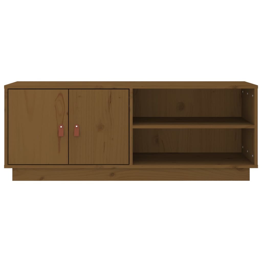 TV-Møbel Brun Tv-benk Honningbrun 105x34x40 cm heltre furu