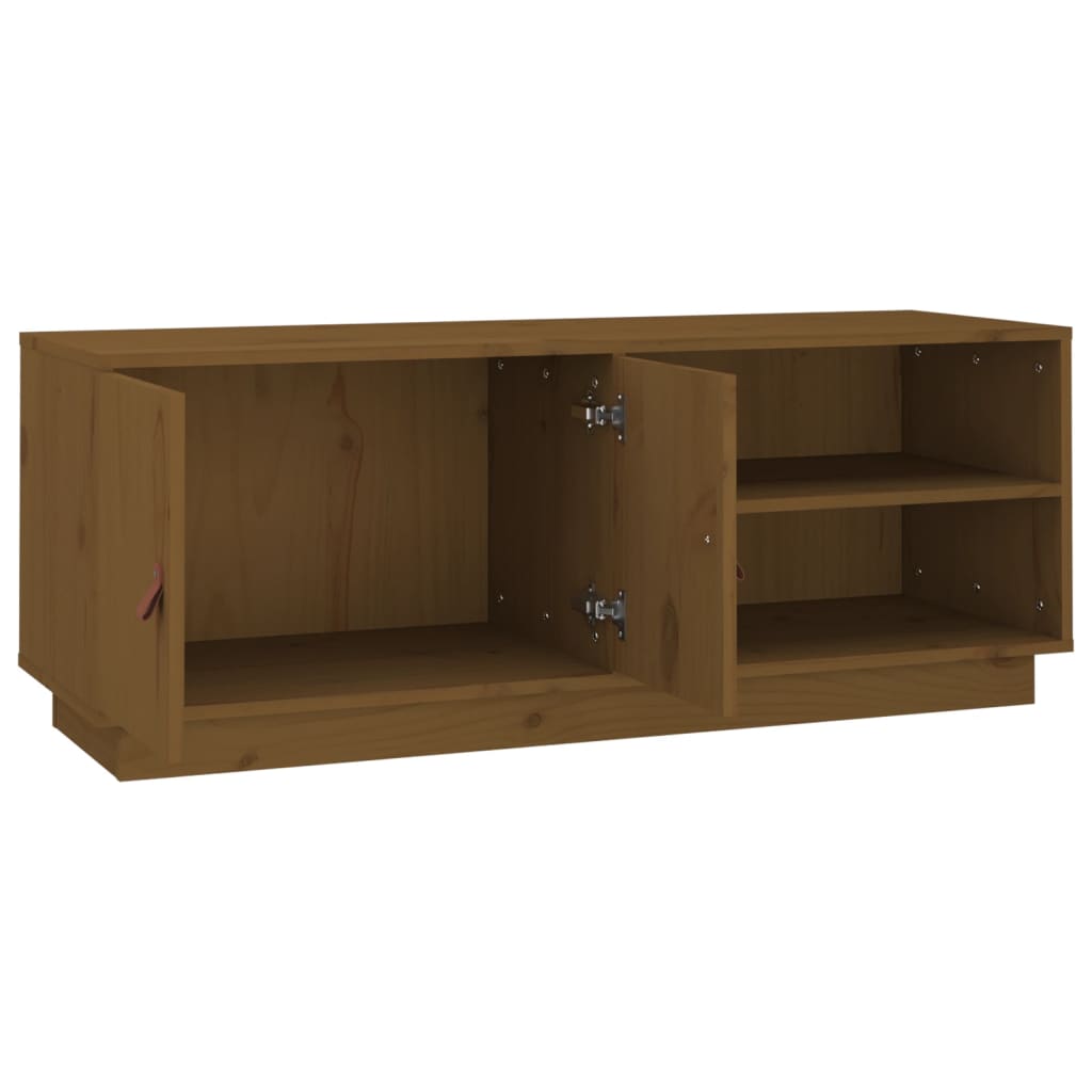 TV-Møbel Brun Tv-benk Honningbrun 105x34x40 cm heltre furu
