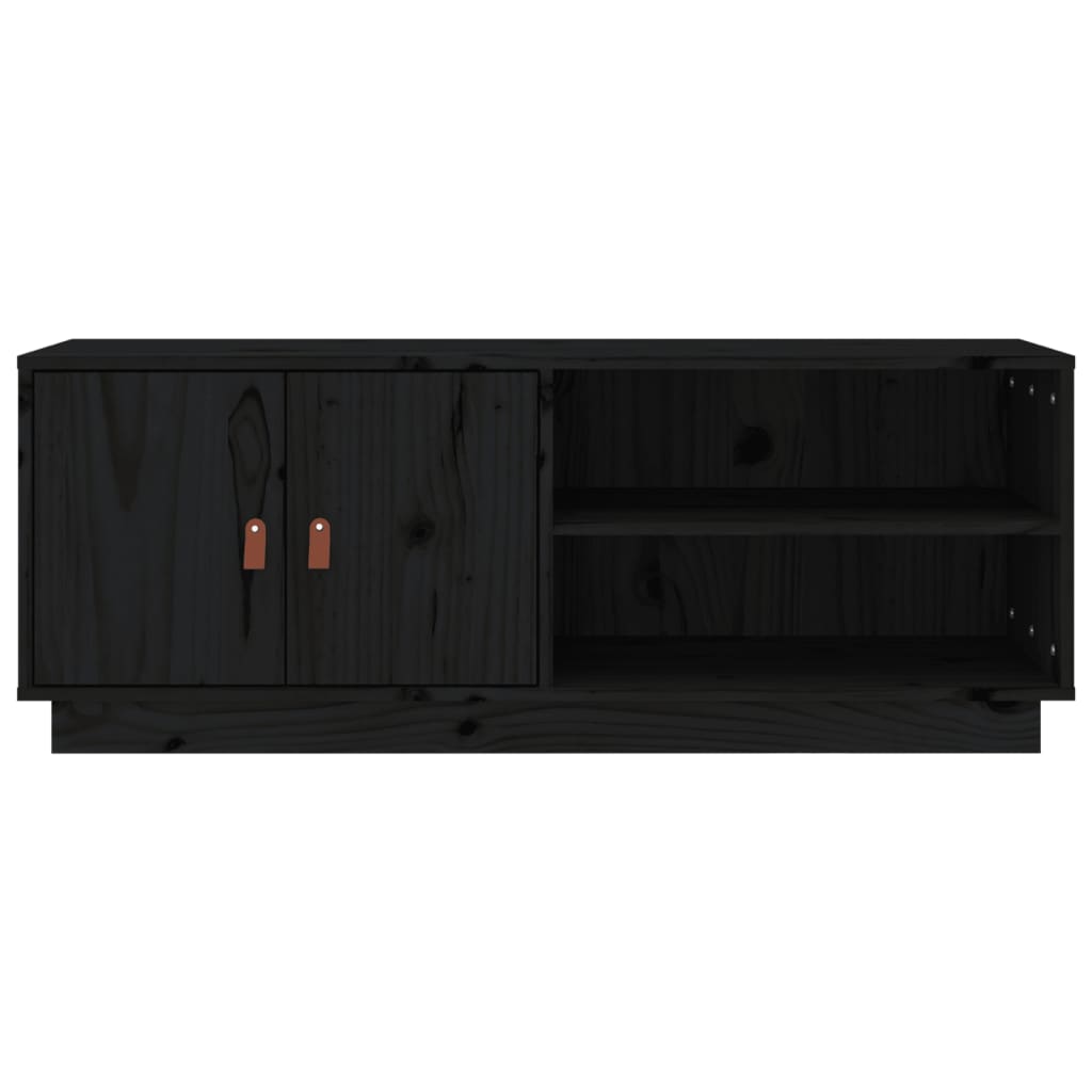 TV-Møbel Svart TV-benk 105x34x40 cm heltre furu