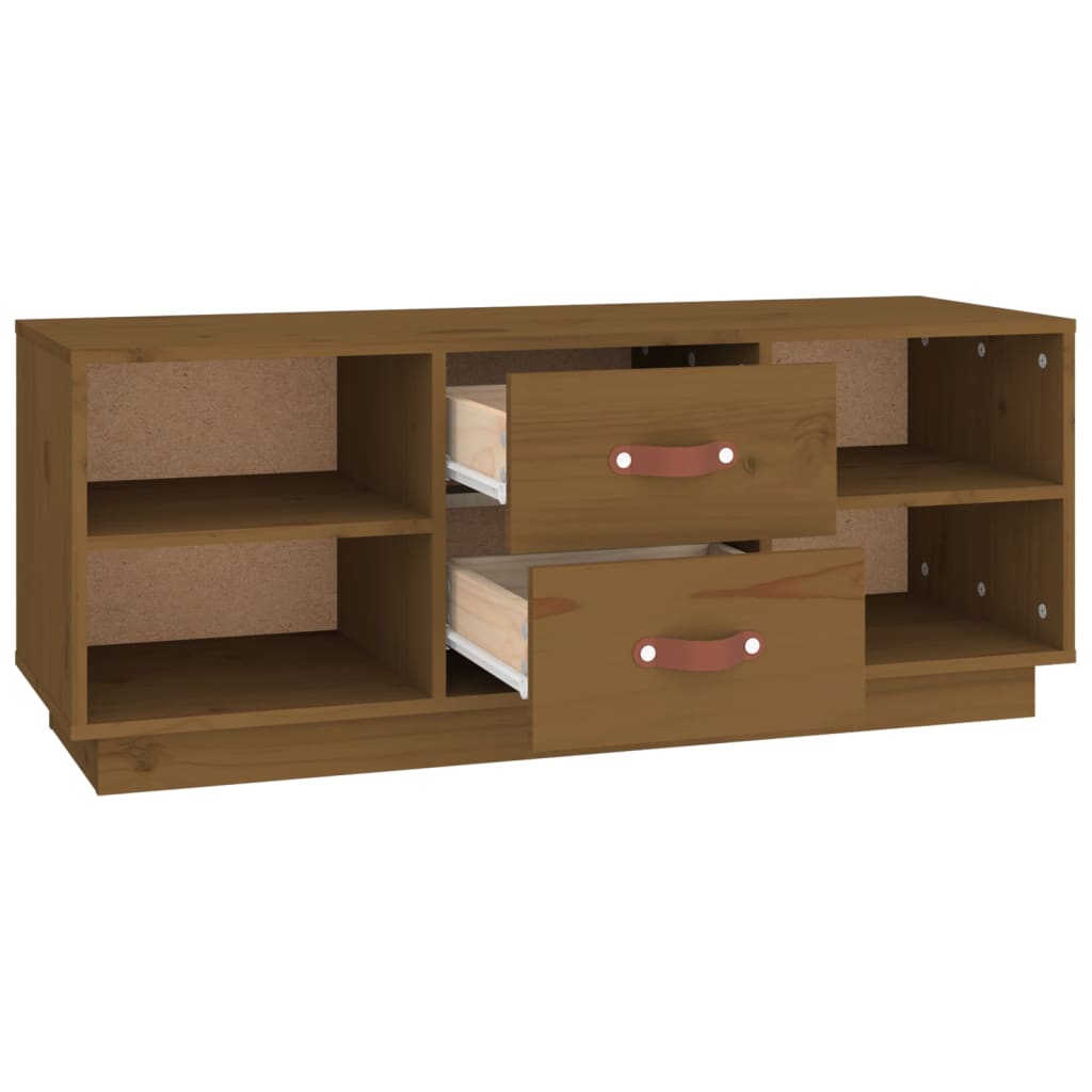 TV-Møbel Honningbrun TV-benk 100x34x40 cm heltre furu