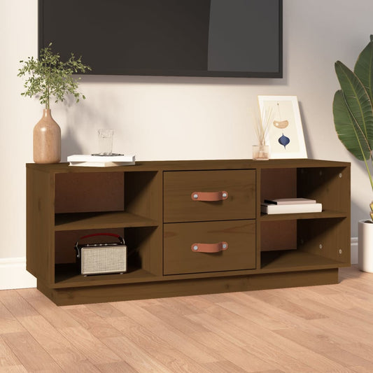 TV-Møbel Honningbrun TV-benk 100x34x40 cm heltre furu
