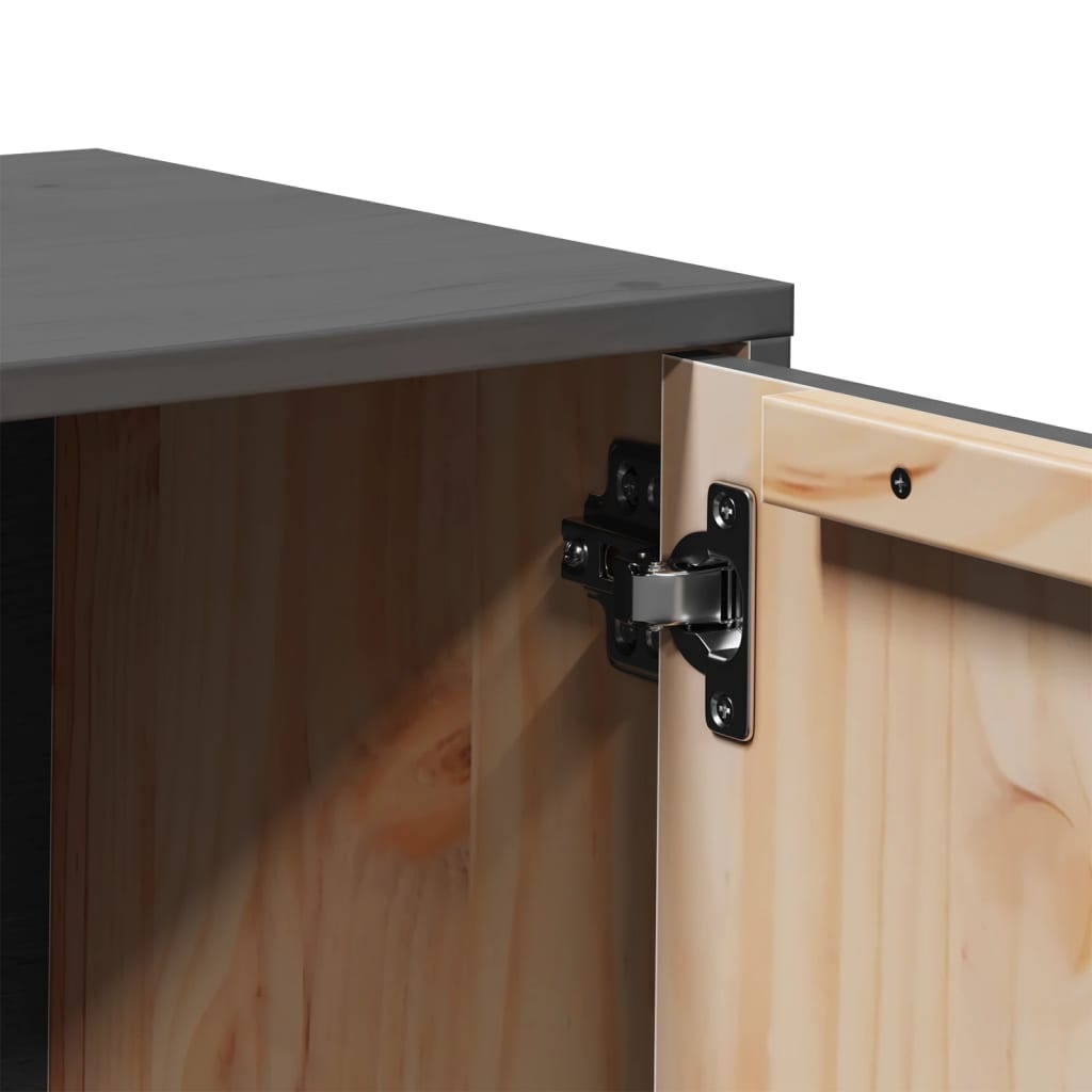 TV-Møbel Grå Tv-benk 80x34x40 cm heltre furu