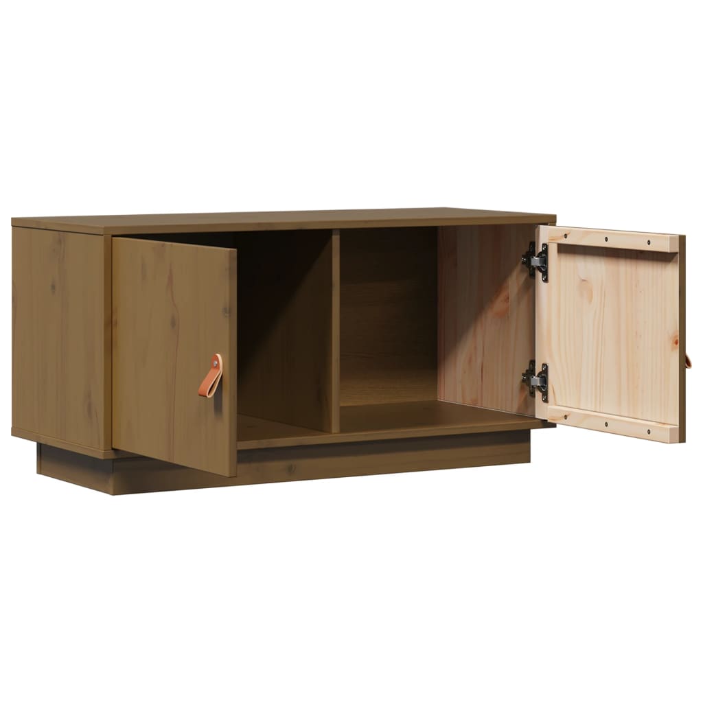 TV-Møbel Brun Tv-benk Honningbrun 80x34x40 cm heltre furu