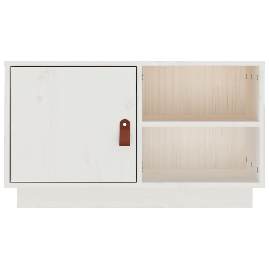 TV-Møbel Hvit Tv-benk 70x34x40 cm heltre furu