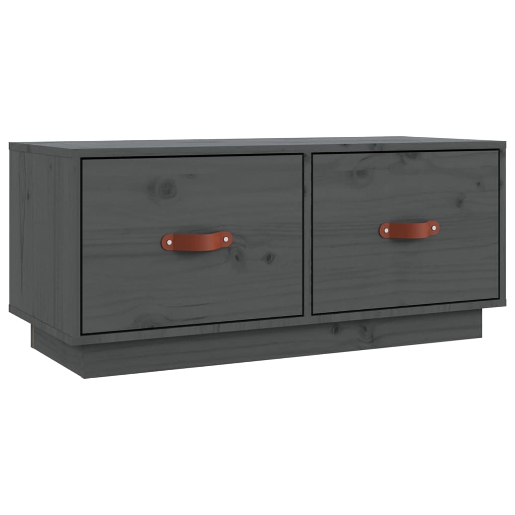 TV-Møbel Grå Tv-benk 80x34x35 cm heltre furu