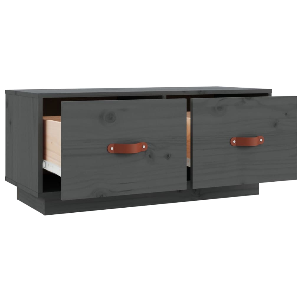 TV-Møbel Grå Tv-benk 80x34x35 cm heltre furu