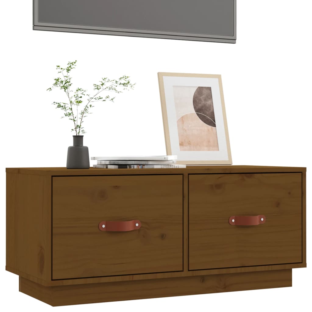 TV-Møbel Honningbrun TV-benk 80x34x35 cm heltre furu