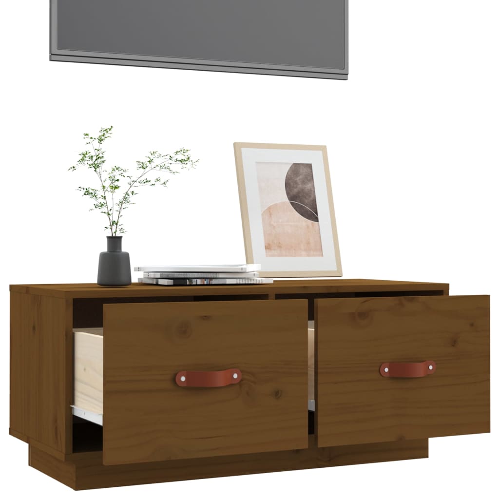 TV-Møbel Honningbrun TV-benk 80x34x35 cm heltre furu