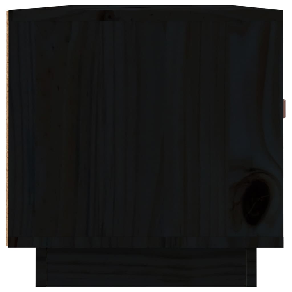 TV-Møbel Svart TV-benk 80x34x35 cm heltre furu