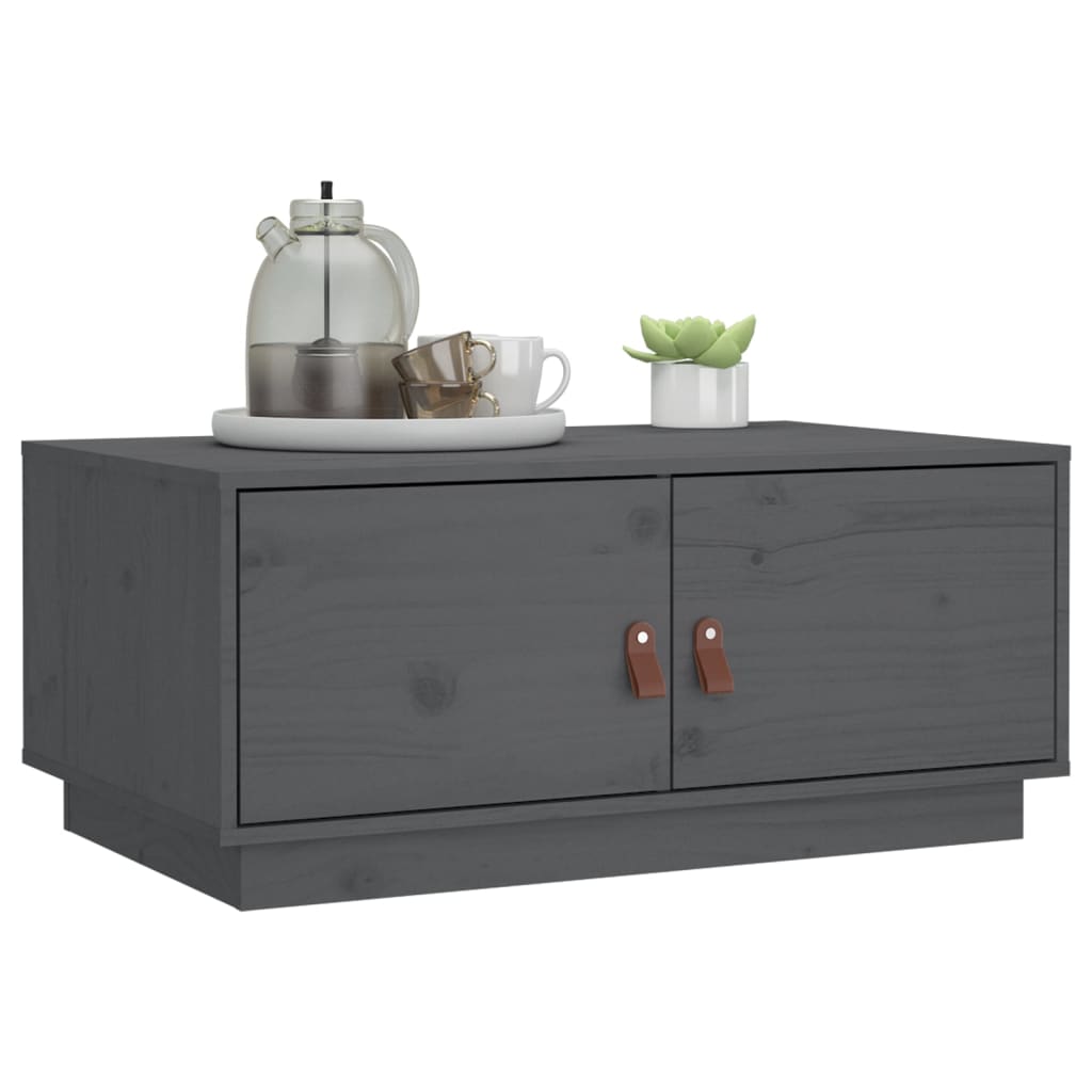 Salongbord Sofabord Grå 80x50x35 cm heltre furu