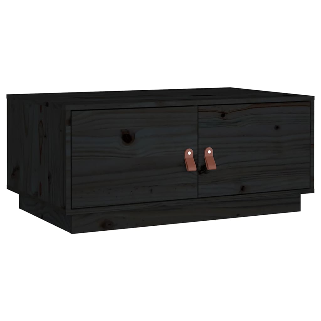 Salongbord Sofabord Svart 80x50x35 cm heltre furu