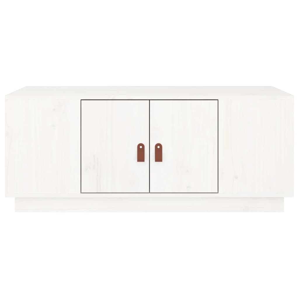 Salongbord Sofabord Hvit 100x50x41 cm heltre furu