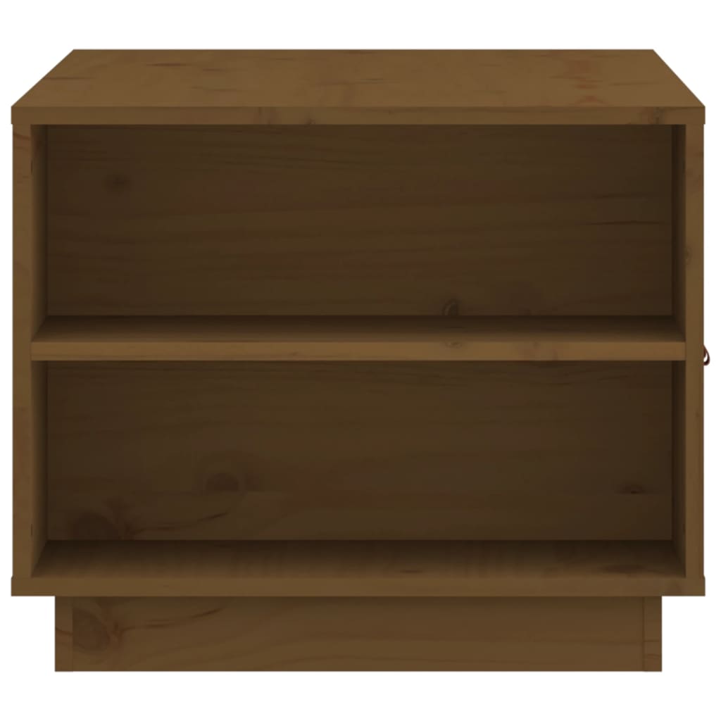 Salongbord Sofabord Tre heltre furu Honningbrun 100x50x41 cm