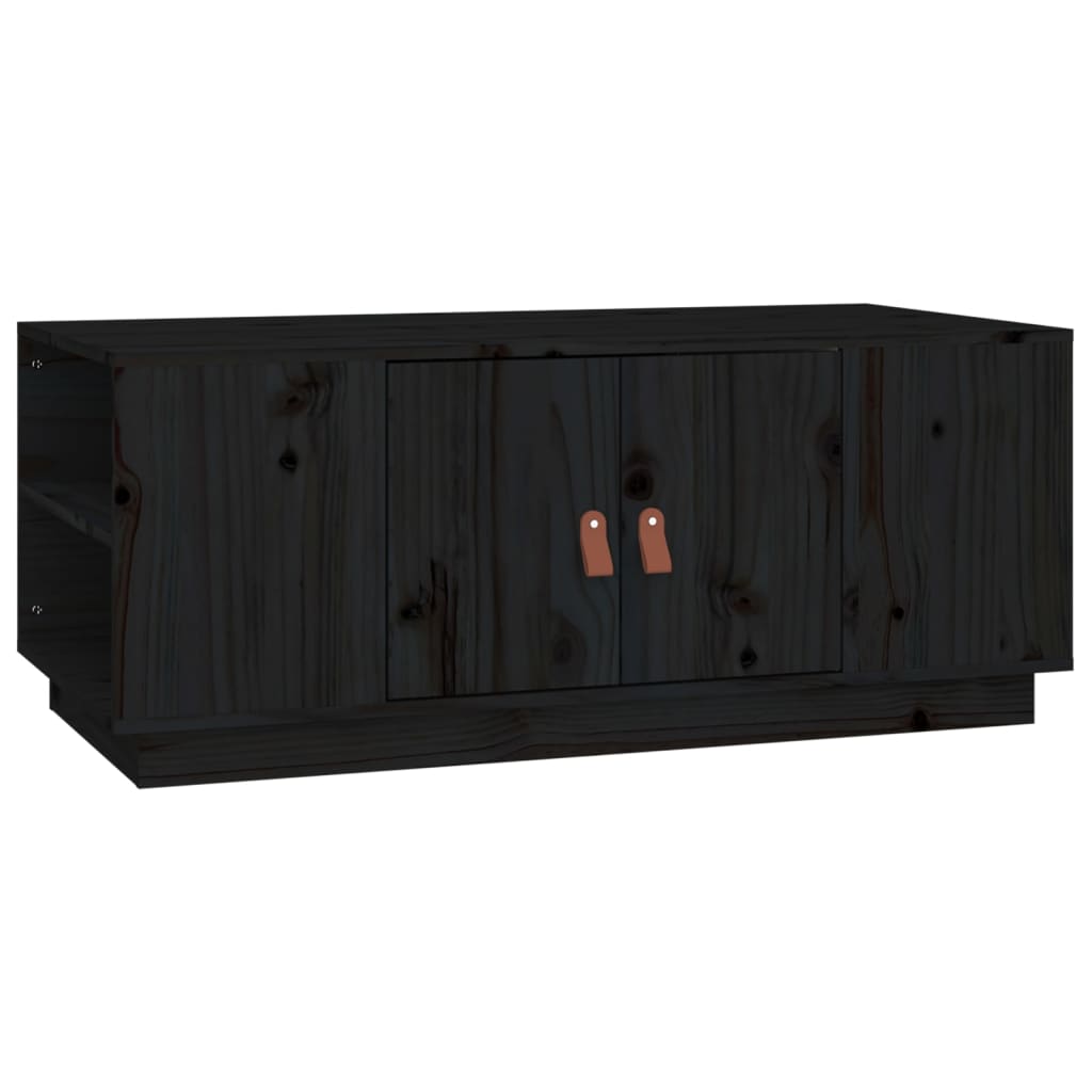 Salongbord Sofabord Svart 100x50x41 cm heltre furu