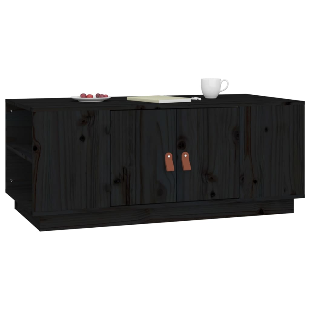 Salongbord Sofabord Svart 100x50x41 cm heltre furu
