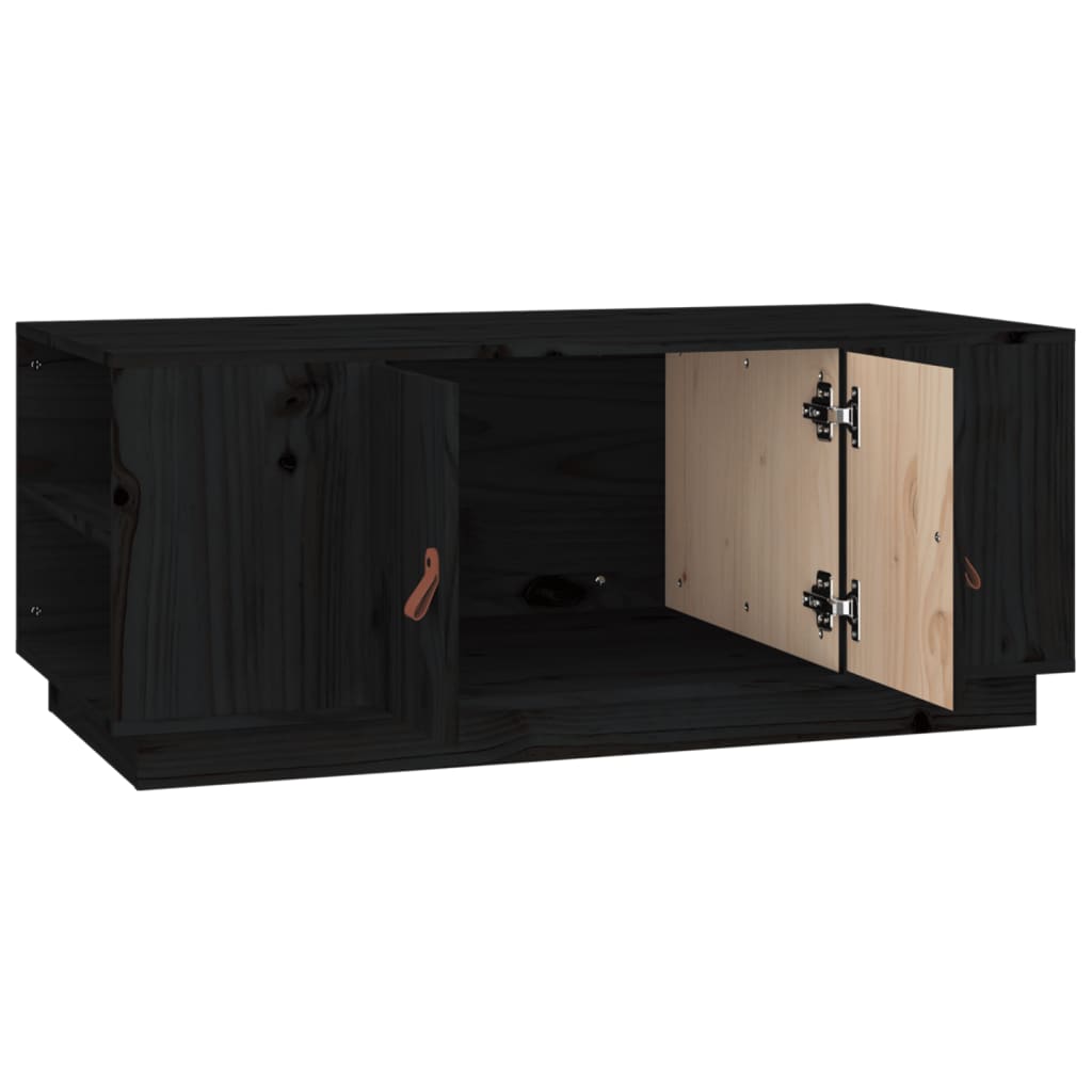 Salongbord Sofabord Svart 100x50x41 cm heltre furu