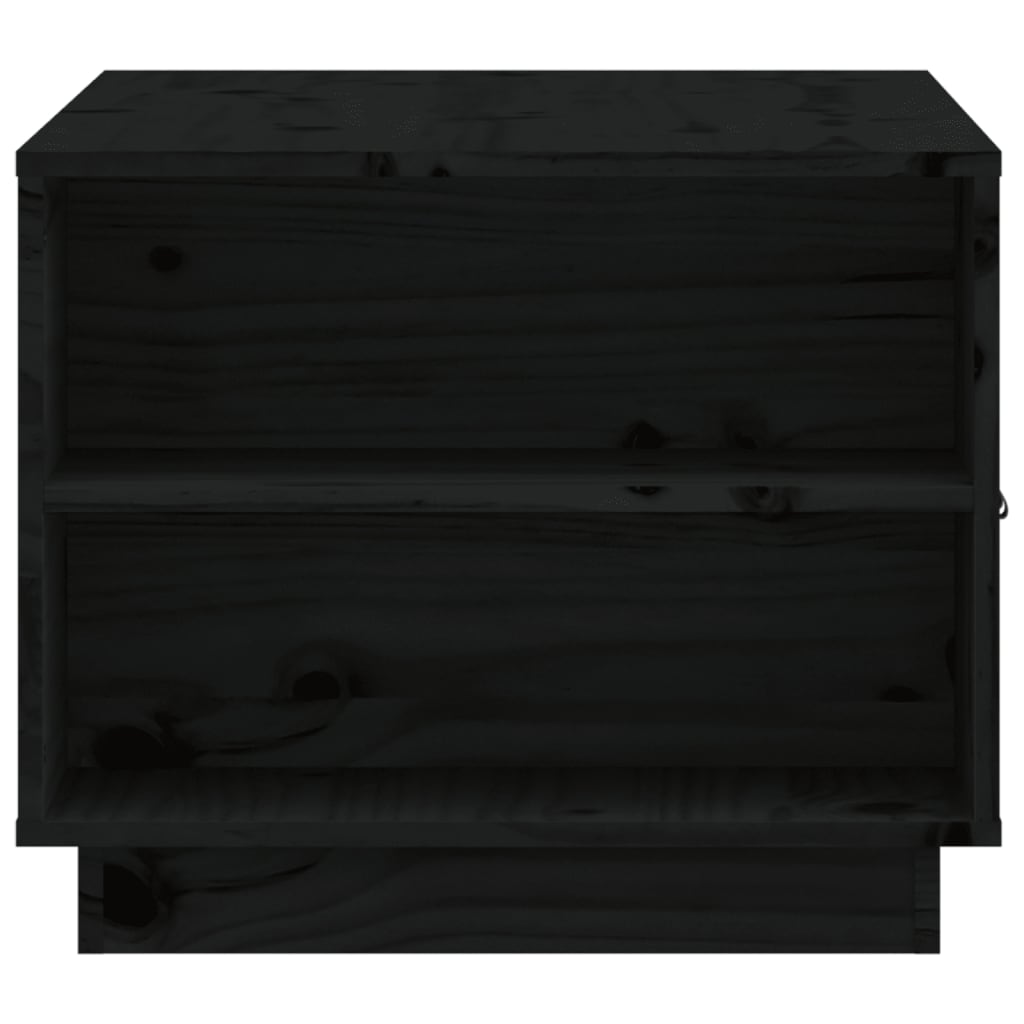 Salongbord Sofabord Svart 100x50x41 cm heltre furu