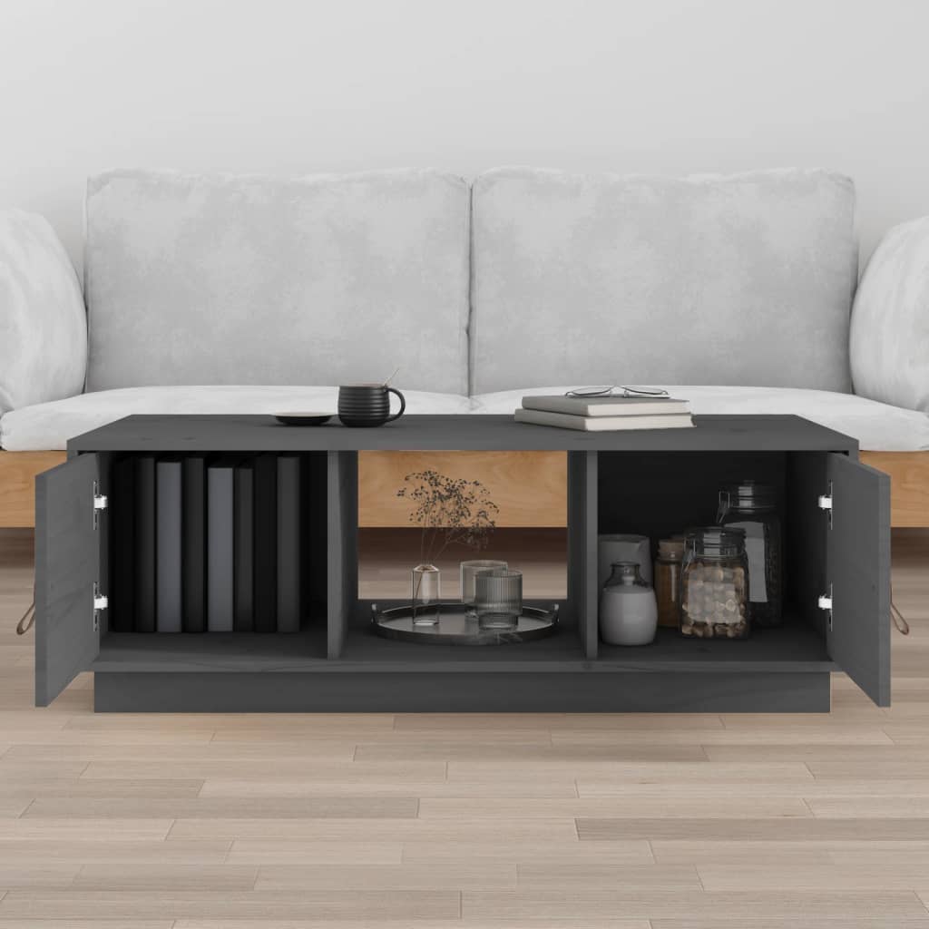 Salongbord Sofabord Grå 100x50x35 cm heltre furu