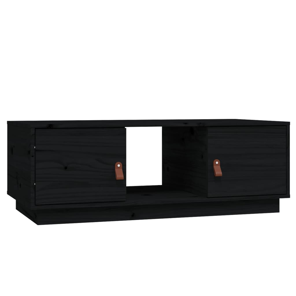 Salongbord Sofabord Svart 100x50x35 cm heltre furu