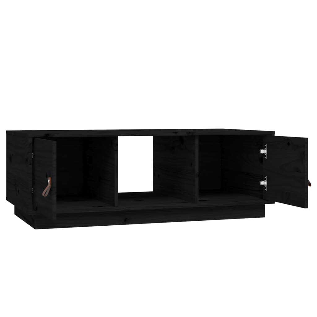 Salongbord Sofabord Svart 100x50x35 cm heltre furu