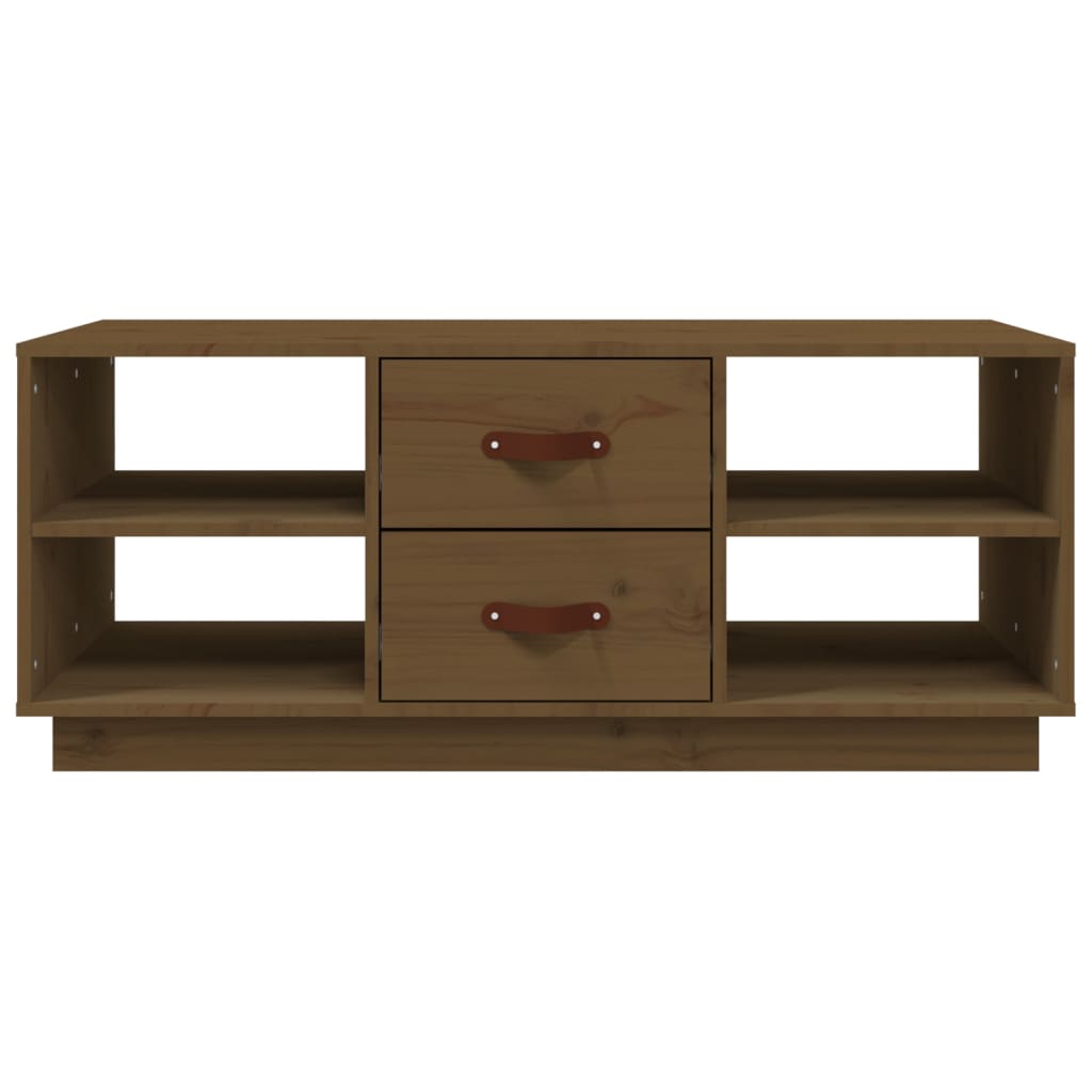 Salongbord Sofabord Tre heltre furu Honningbrun 100x50x41 cm