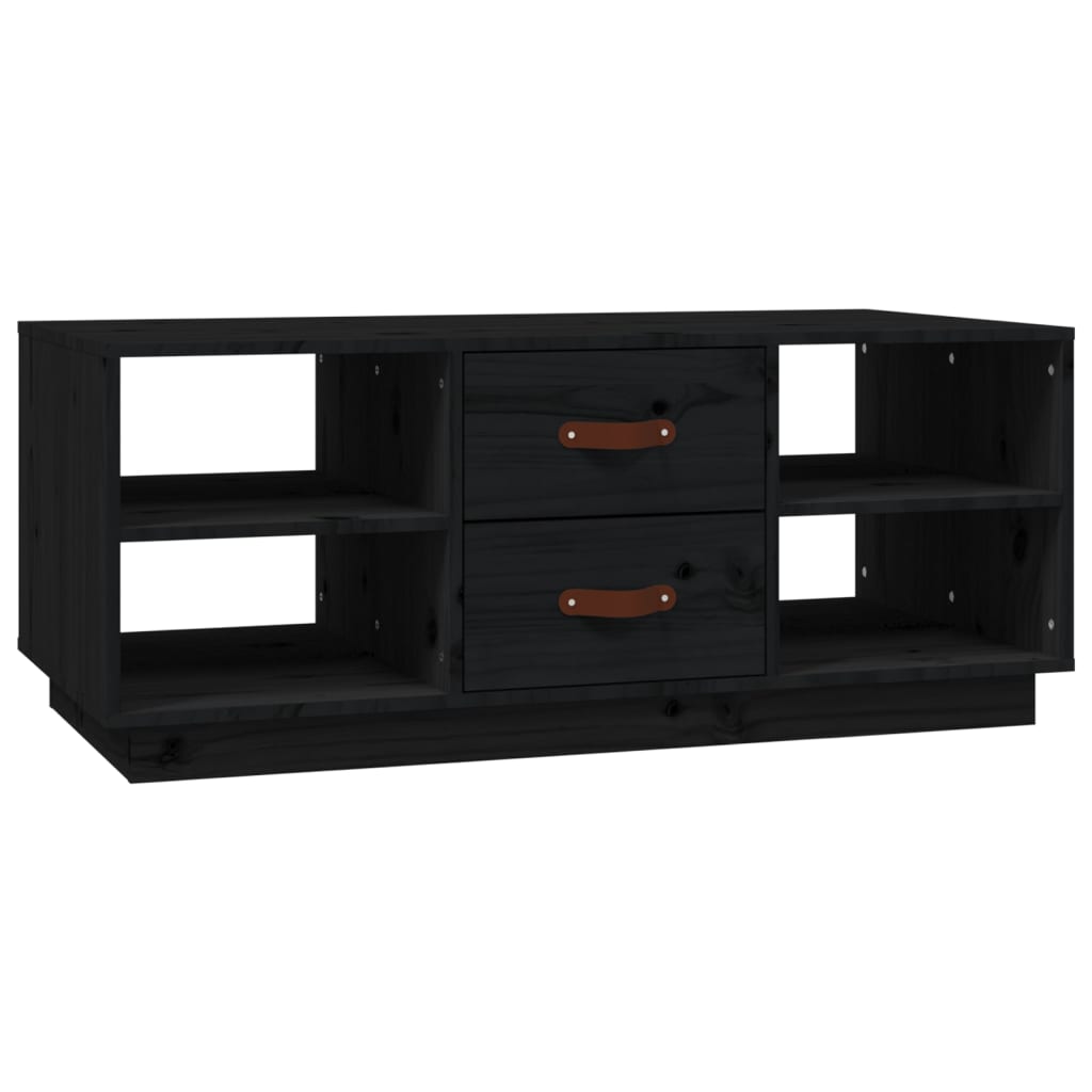 Salongbord Sofabord Svart 100x50x41 cm heltre furu