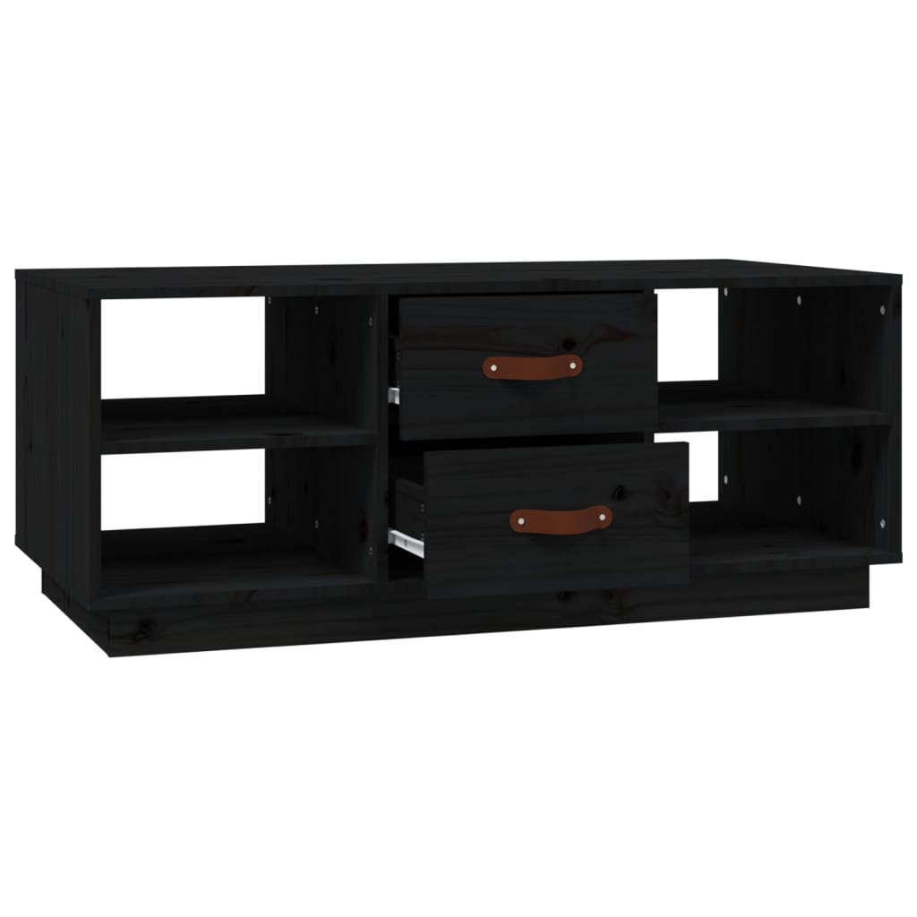 Salongbord Sofabord Svart 100x50x41 cm heltre furu