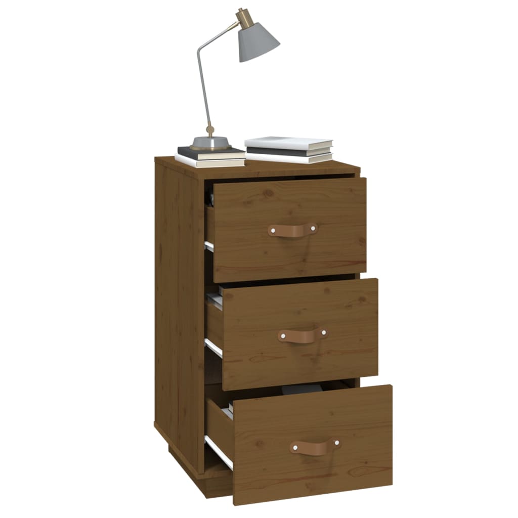 Nattbord Sengbord Honningbrun 40x40x75 cm heltre furu