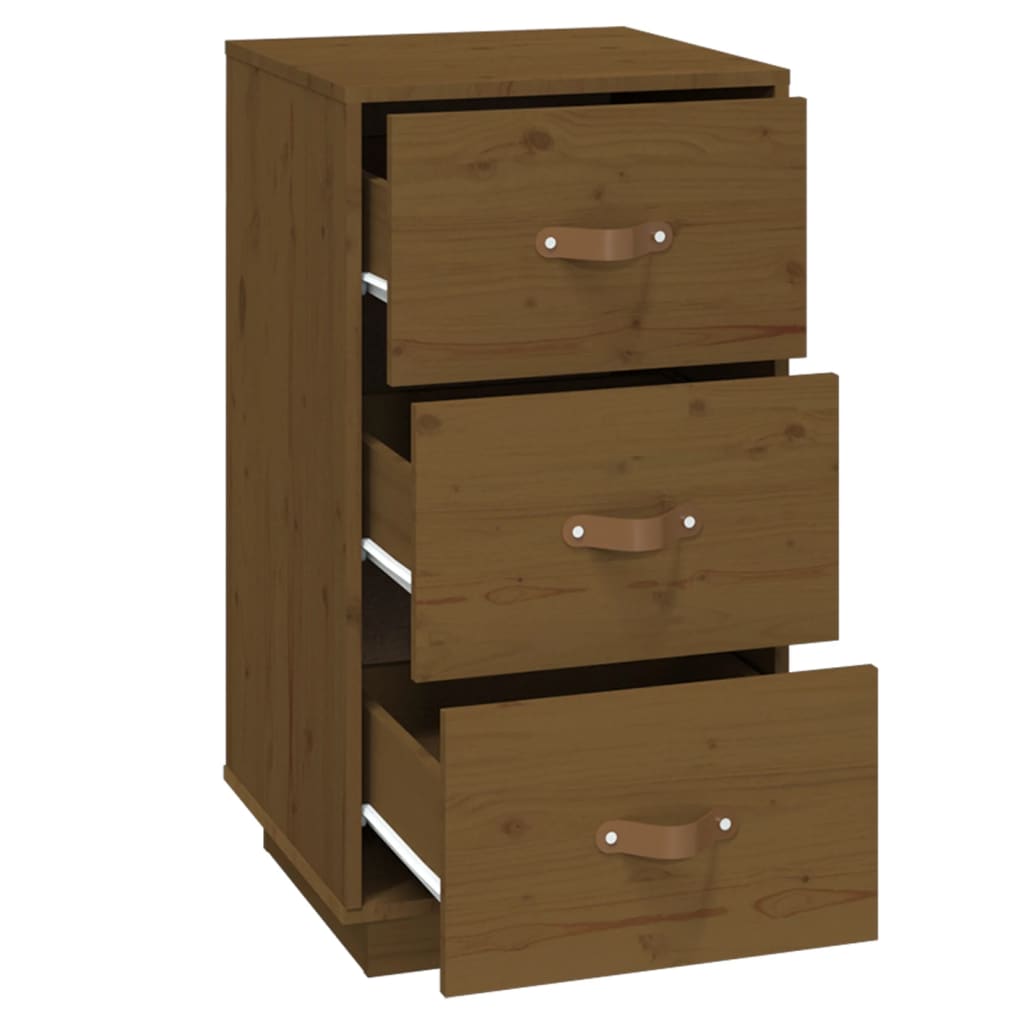 Nattbord Sengbord Honningbrun 40x40x75 cm heltre furu