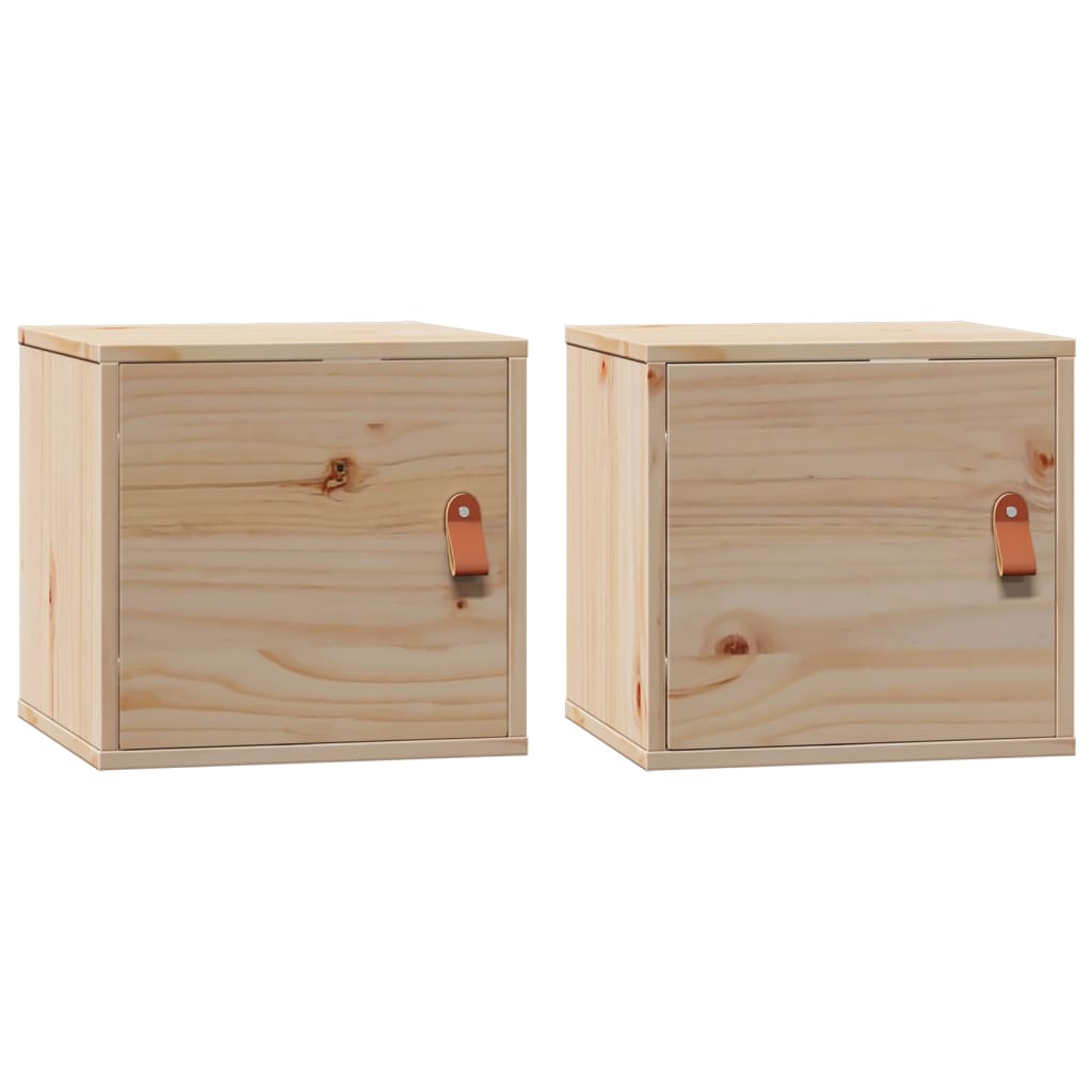 Veggskap 2 stk 31,5x30x30 cm heltre furu