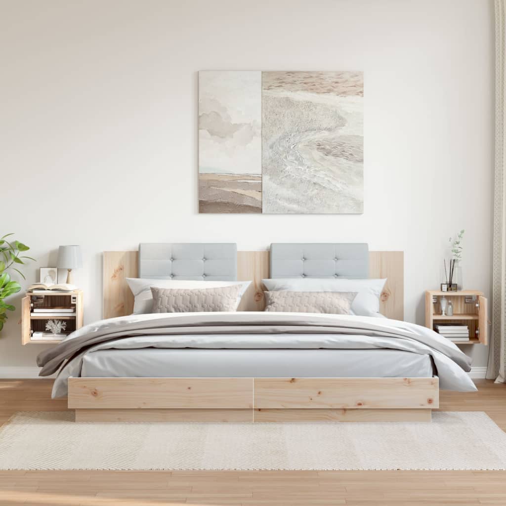 Veggskap 2 stk 31,5x30x30 cm heltre furu