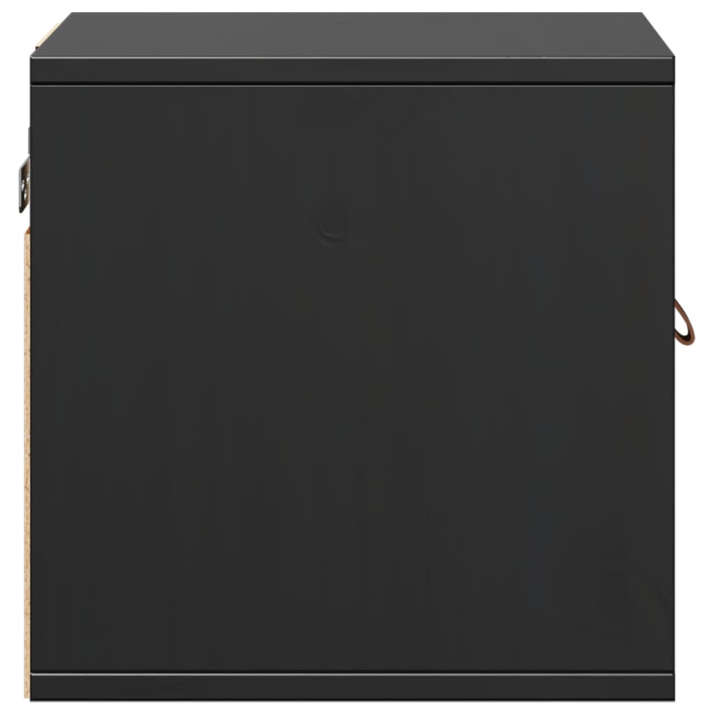 Veggskap 2 stk svart 31,5x30x30 cm heltre furu