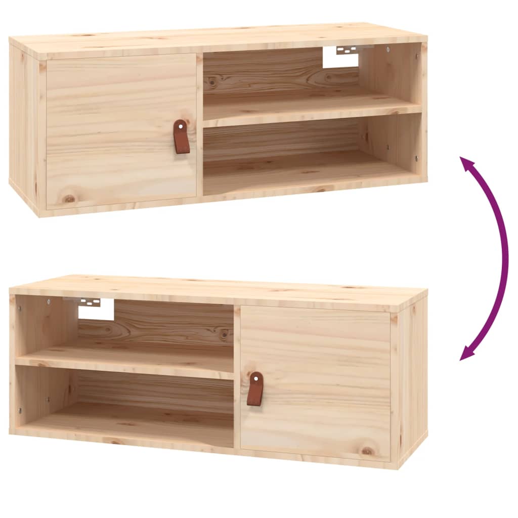 Veggskap 2 stk 80x30x30 cm heltre furu