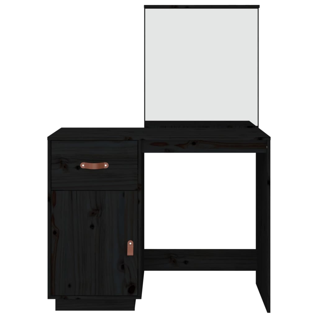 Sminkebord Svart Svart 95x50x134 cm heltre furu