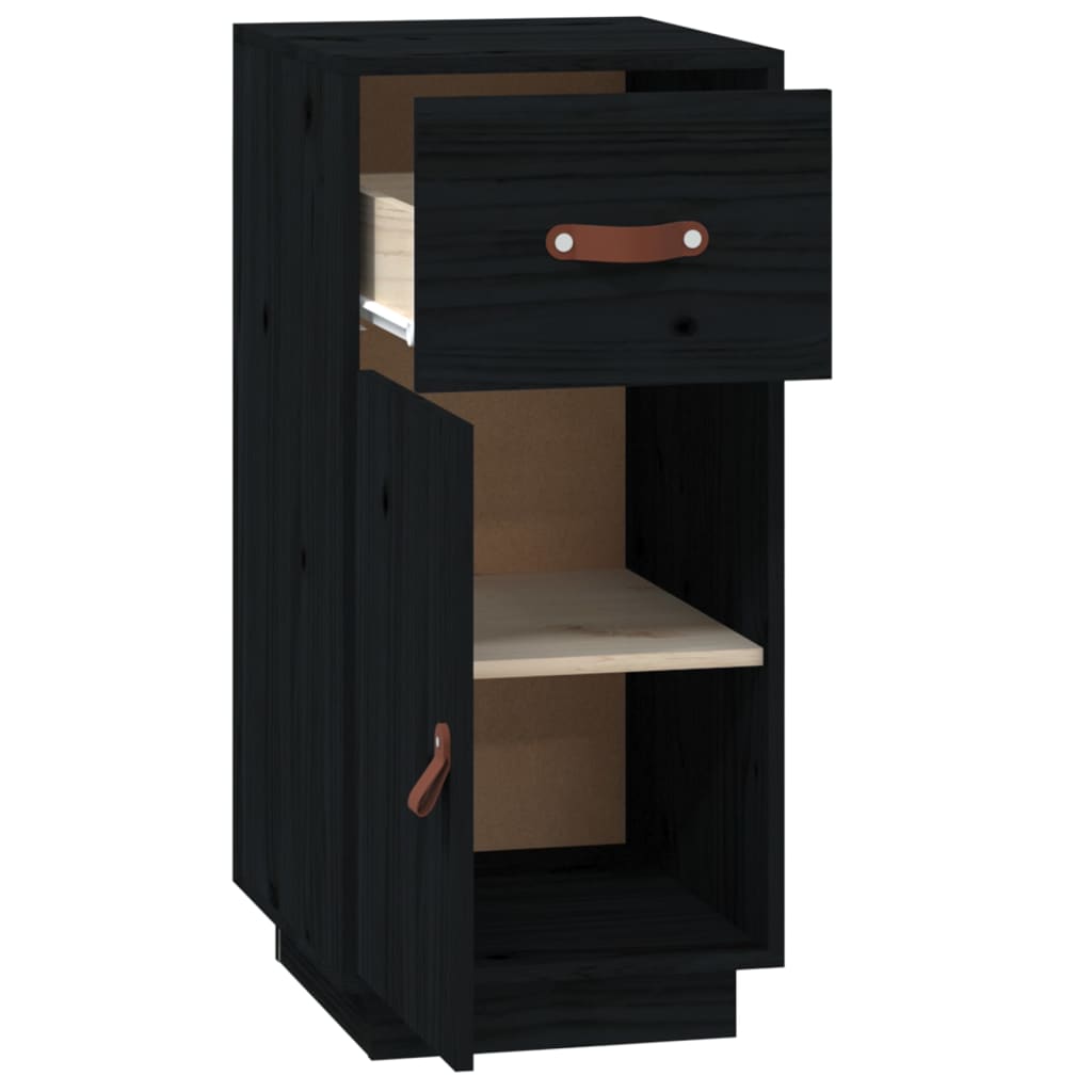 Skjenk Svart 34x40x75 cm heltre furu