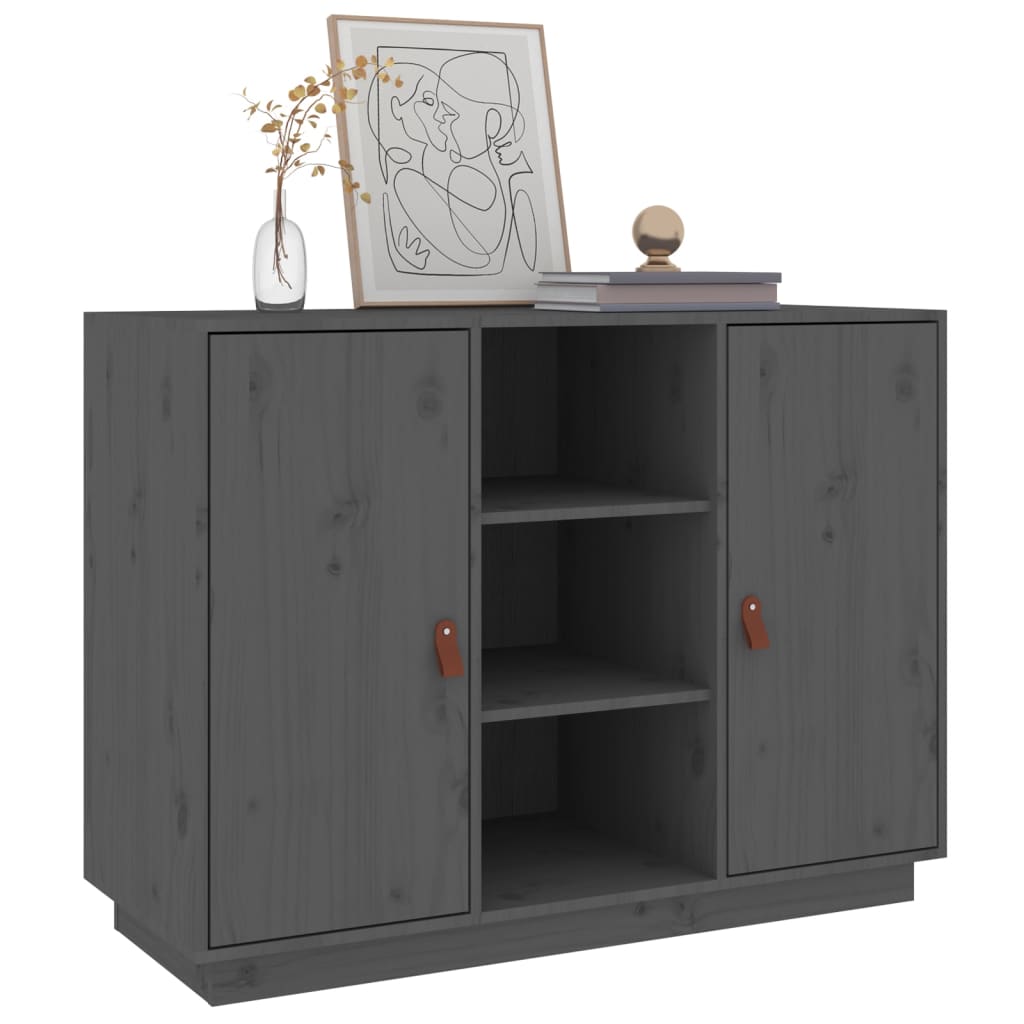 Skjenk Grå 100x40x75 cm heltre furu