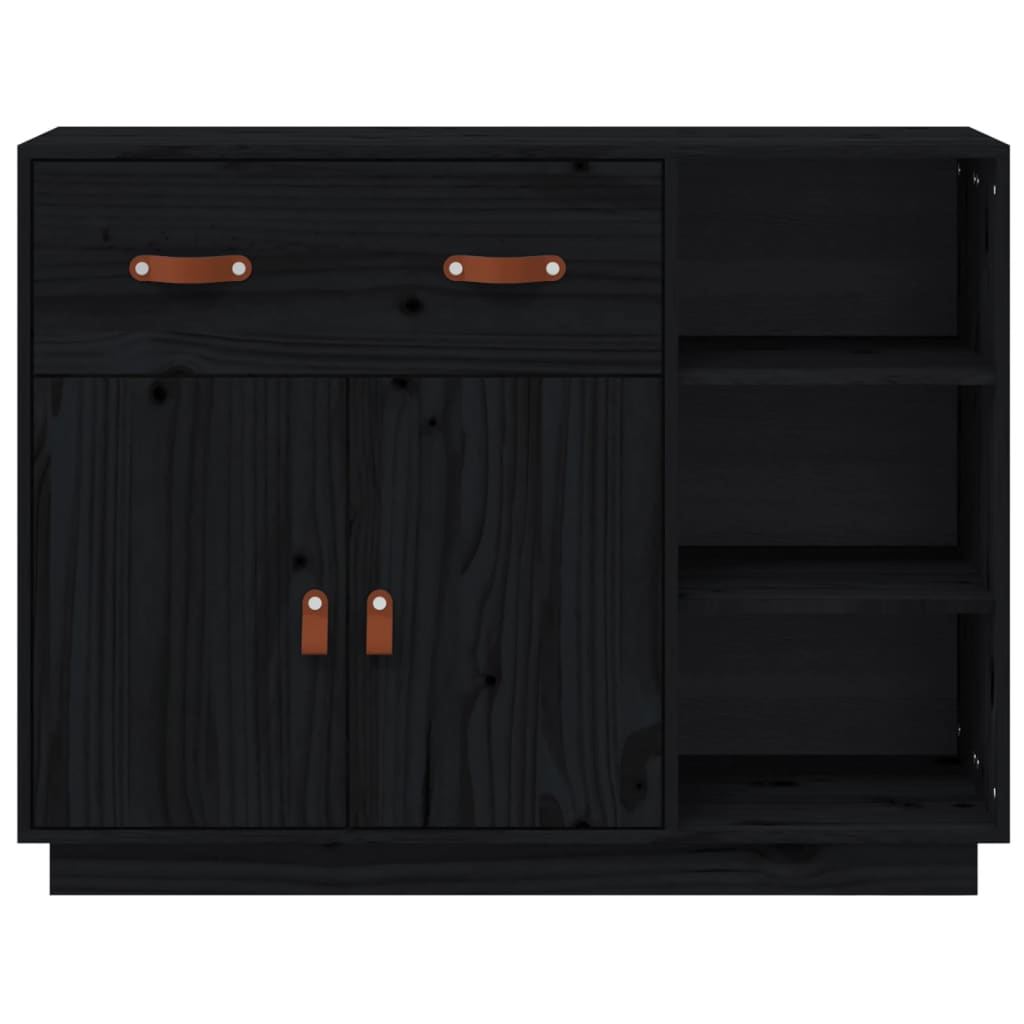 Skjenk Svart 98,5x40x75 cm heltre furu