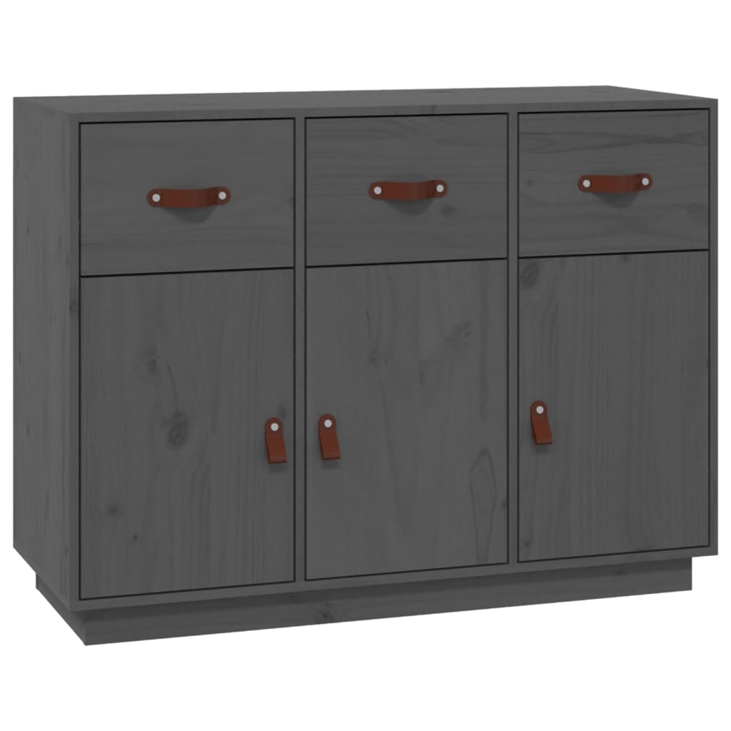 Skjenk grå 100x40x75 cm heltre furu
