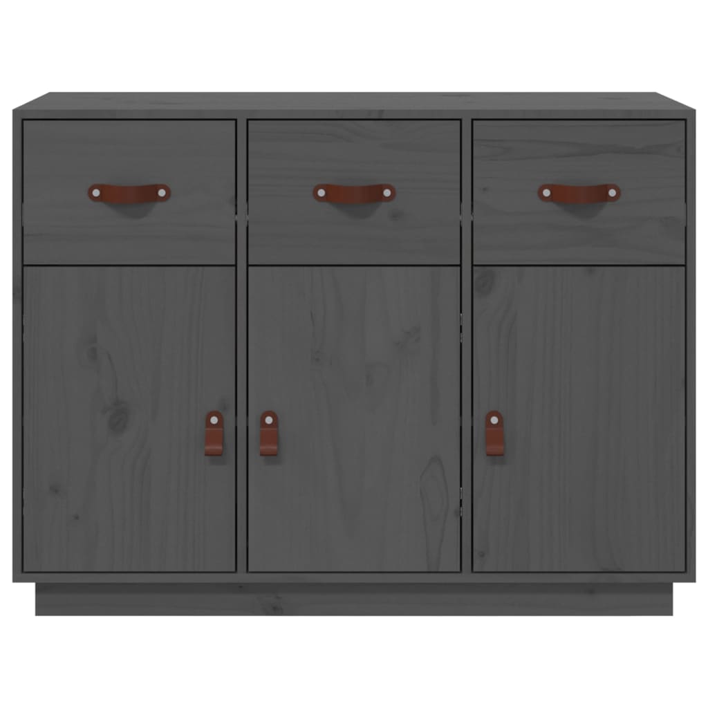 Skjenk grå 100x40x75 cm heltre furu