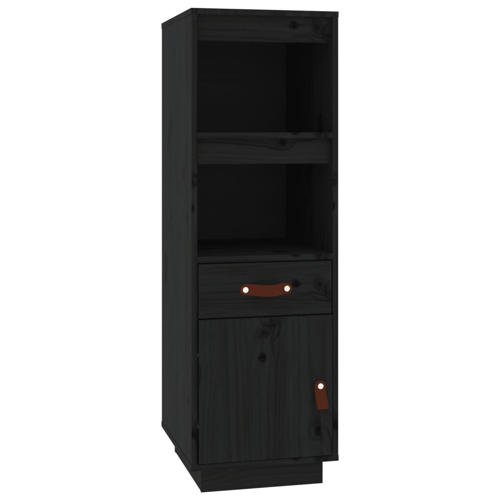 Skap svart 34x40x108,5 cm heltre furu