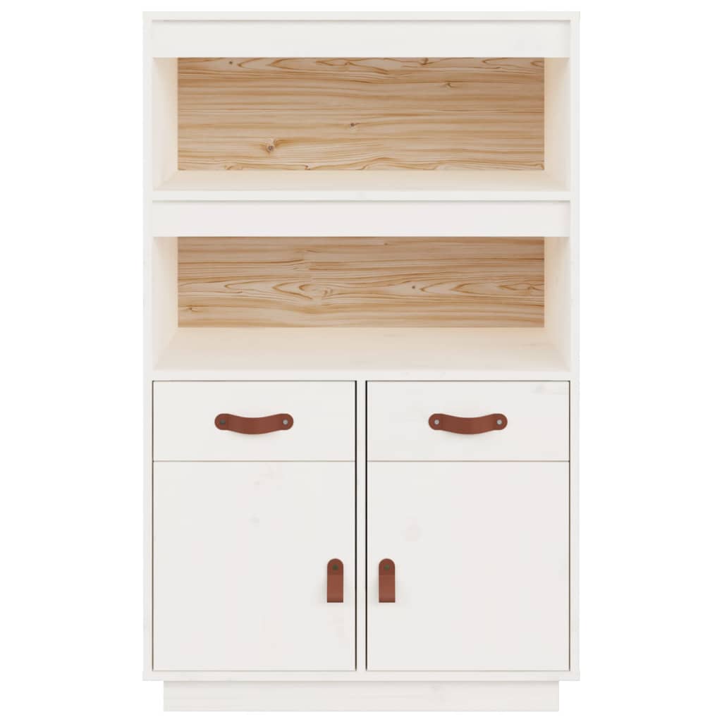 Vitrineskap Hvit 67x40x108,5 cm heltre furu