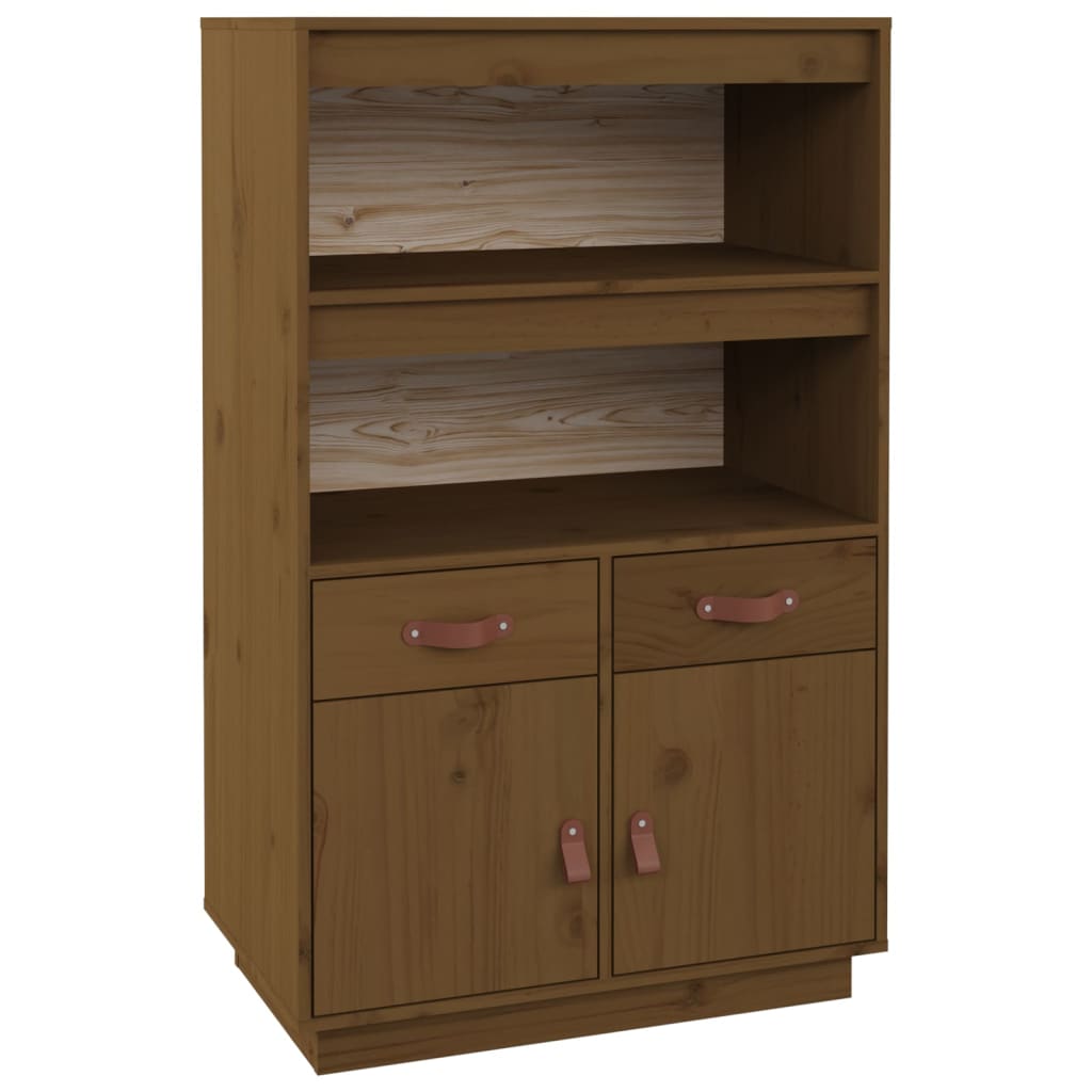 Vitrineskap Tre Honningbrun 67x40x108,5 cm heltre furu