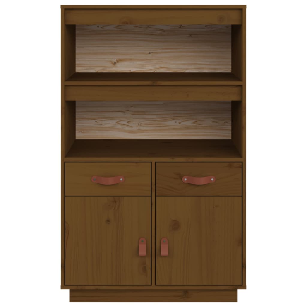 Vitrineskap Tre Honningbrun 67x40x108,5 cm heltre furu